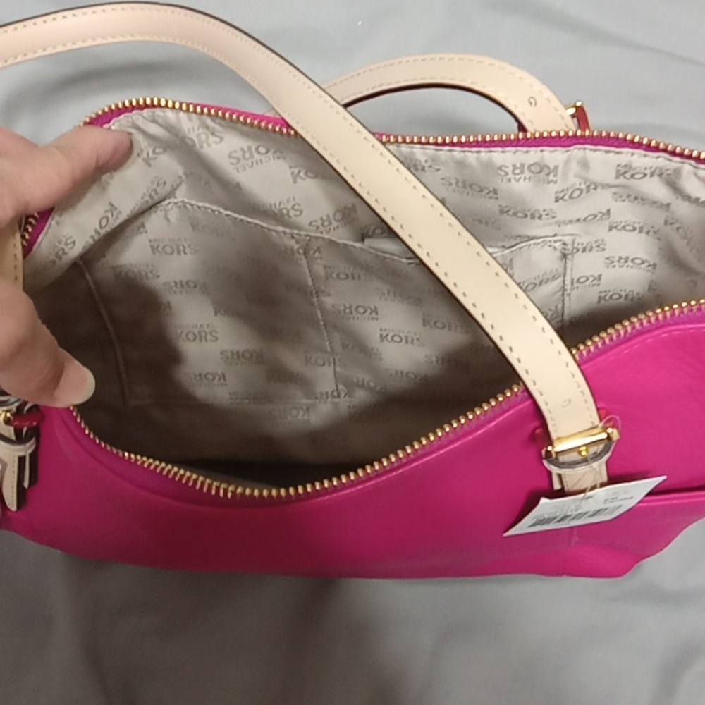 MICHAEL KORS Purse PINK FUSIA Jet Set Handbag New Shoulder Womens Gift Holiday - Picture 11 of 12